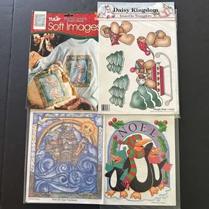 Iron On Transfer Lot Angels Holiday Bears Noah's Ark Penguins Vintage - Picture 1 of 5