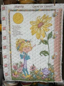 Vintage Herself The Elf Stoff Panel Wachstumstabelle American Greetings '82 - Bild 1 von 24