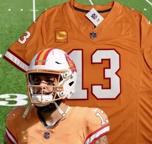 Auténtica camiseta mediana Mike Evans #13 Vapor FUSE Creamsicle Buccaneers - Imagen 1 de 14