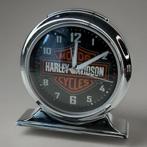 Harley Davidson Bar and Shield Bulova Chrom Wecker wie besehen - Bild 1 von 9