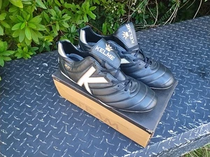 Kelme Copa Elro Pu 56011 Men's Sz 9 Black White Indoor Soccer Cleats Outdoors - Picture 1 of 10