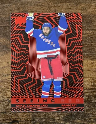 2023-24 Upper Deck Extended #SR-12 Seeing Red Mika Zibanejad New York Rangers - Image 1 of 2