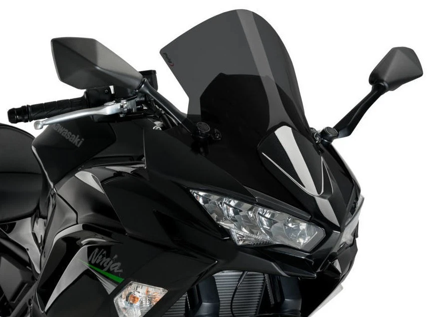 R-Racer Windscreen - Dark Smoke Puig 3880F For 20-21 Kawasaki Ninja 650 - Image 1 of 2
