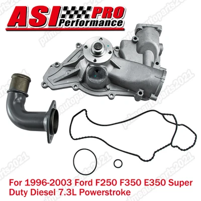 Water Pump Fits 1996-2003 Ford F250 F350 E350 Super Duty Diesel 7.3L Powerstroke - Image 1 of 4