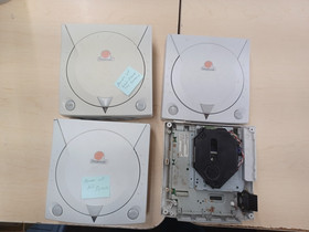 Lot 3x Sega Dreamcast HKT Console Only Parts Repair AS IS - 1 Missing Parts