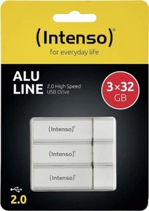 Intenso Alu Line - Chiavetta USB 2.0, 3 x 32 GB, colore: Argento - Foto 1 di 1