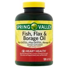 Spring Valley Fish Flax & Borage Oil Dietary Supplement Softgels 120 Count