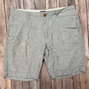 J Crew Linen Cotton Shorts Lightweight Chino 33x8 Mens Grey Summer - Picture 1 of 8