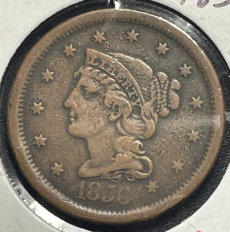 1856 Braided Hair Large Cent Penny - P13-15 Cover