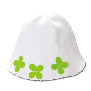 Sombrero de sauna con flores verdes gorra de fieltro sombrero gorra gorra de sauna para sauna gorra de sauna  - Imagen 1 de 1