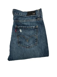 Jeans donna Levi's gamba dritta alla caviglia gamba dritta denim invecchiato taglia 11 - Foto 1 di 7