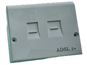 ADSL / ADSL2+ Broadband High Speed faceplate filter for BT NTE5A master sockets - Afbeelding 1 van 5
