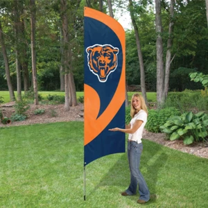 CHICAGO BEARS 8.5 FOOT TALL TEAM FLAG 11.5' POLE SIGN BANNER 8 1/2' TAILGATING - Picture 1 of 5