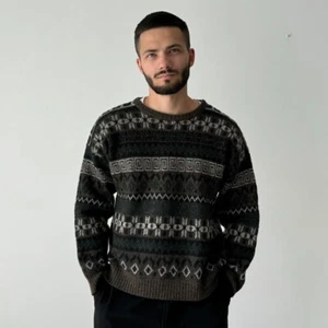 Men's Vintage 80s Christian Dior Monsieur Wool Knit Sweater SIZE 52 - Picture 1 of 7