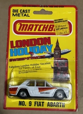 Matchbox Series No. 9 Fiat Abarth Die Cast original fechado - Imagem 1 de 4