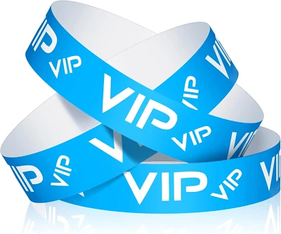 500 Pack VIP Plastic Wristbands Bracelets Party for Events VIP Custom Wristba...