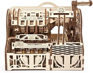 UGEARS 3D Puzzles Wooden Box - DIY Cash Register with Money Box 3D Puzzle Set - Picture 1 of 4