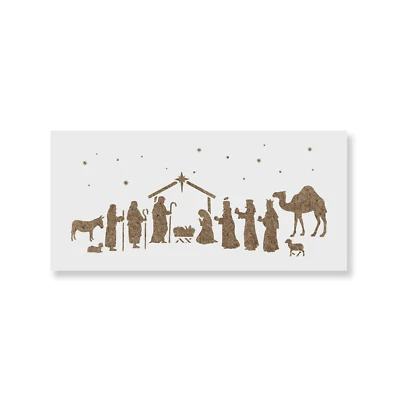 Nativity Stencil - Durable & Reusable Mylar Stencils - Image 1 of 4