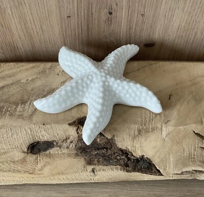 Deko Figur Seestern S Starfish Liegend Keramik Weiß Maritim Strand Feeling - Bild 1 von 2