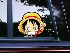 Monkey Luffy Peeker Peeking Vinyl Car Decals Anime One Piece JDM Stickers - Picture 1 of 4