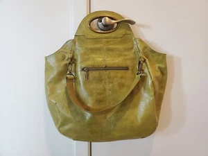 Bolso de hombro grande de cuero verde HOBO International de colección - Imagen 1 de 10