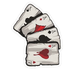 REAL COOL Four Aces Poker Cards Sticker Reflective Decal Vinyl for Car Truck B - Picture 1 of 14