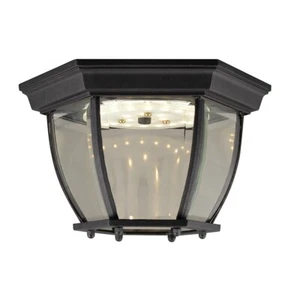 Canterbury II Integrated LED Outdoor Flush Mount in Black - Picture 1 of 5