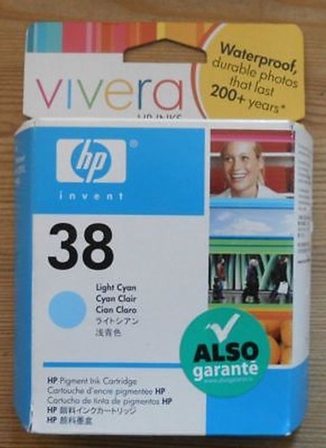 Original HP 38 Tinte C9418A light cyan für Photosmart Pro B8850 B9180 ...