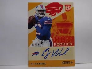 2013 Score Hot Rookies Signatures/99 EJ Manuel #17 Rookie Auto RC - Imagen 1 de 2