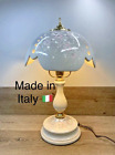 Porcelain Ceramic Table Lamps Hand painted and signed Corsi.A for MTC Italy 22"