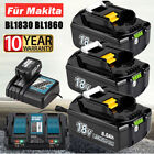 1/2X 18V 6.0Ah Li-ion Battery for Makita BL1830 BL1850 BL1860 Cordless/Charger