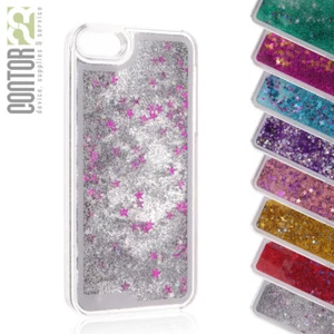 Samsung Galaxy & Apple iPhone Handyhülle Sternenstaub Cover Case Glitzer Flüssig - Bild 1 von 10