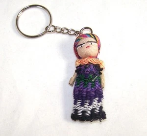 Worry Doll Dolls Keyring Made In Guatemala Fair Trade Childrens Anxiety - Picture 1 of 3