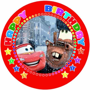 Colocador de tartas cumpleaños fiesta imagen de tartas fondant oblea Disney Pixar Cars P52 - Imagen 1 de 1