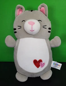Squishmallows Tally The Cat Valentines 10” Hug Mees Plush Gray Kitty With Hearts - Picture 1 of 3