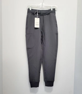 New Mandala Scrub Pants XXS Petite High Waisted Jogger Pewter Gray Cuffed Nwt - Image 1 of 4