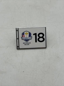 2025 Ryder Cup Golf Anstecknadel Bethpage schwarz 18 Flagge 1,25 x 0,9 Zoll - Bild 1 von 2