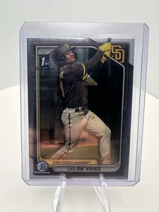 2024 Bowman Chrome - Prospects Leo De Vries #BCP-179 (RC) - Picture 1 of 2