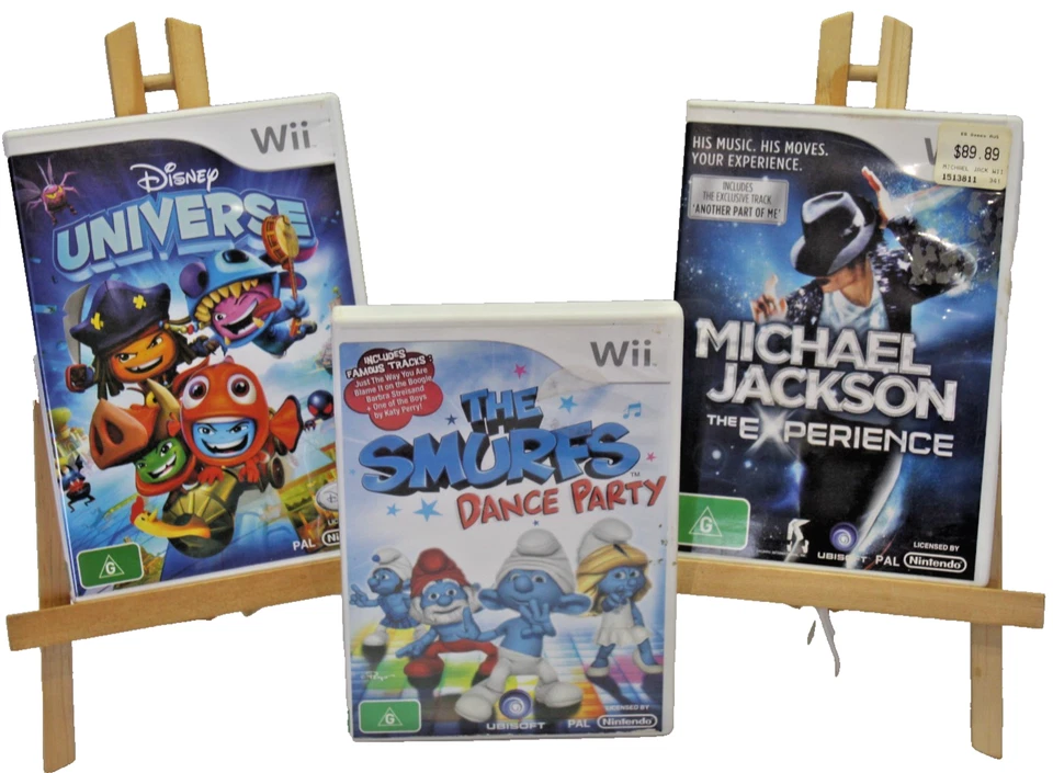Nintendo Wii Games Michael Jackson Experience Smurfs Dance Party Disney Universe - Image 1 of 4