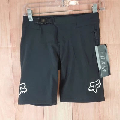 Shorts Fox Racing Defend masculino tamanho 24 Y24 preto gráfico elástico frente plana motociclista - Imagem 1 de 4
