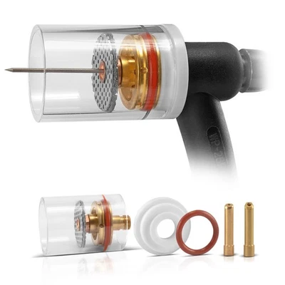 STAHLWERK TIG glas gaslense set 7 pcs. welding torch WP SR Binzel 17 18 26 Set - Image 1 of 4