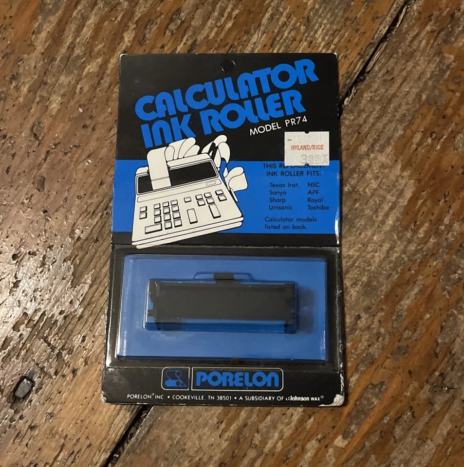 Porelon Calculator Ink Roller Model PR-74New, worn package! NOS rare - Image 1 of 4