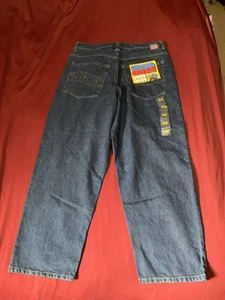 Empyre Jeans Mens 34 Blue Denim Baggy Wide Leg Relaxed Relax Grunge Y2K Skater - Picture 1 of 8