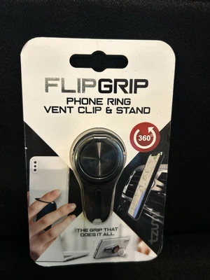 FlipGrip 3-in-1 Phone Ring, Vent Clip & Stand Universal Smartphone Grip - Image 1 of 3