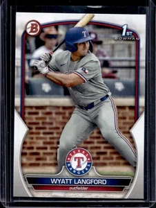 2023 Bowman Draft Wyatt Langford 1st Prospect #BD-106 Rangers - Picture 1 of 2