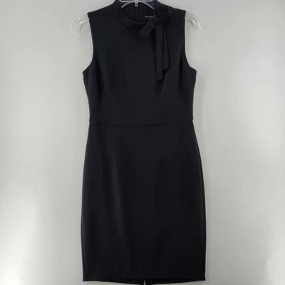 Maggy London Sleeveless Black Bow Banded Neck Stretch Jumpsuit Womens Size 4 - Image 1 of 4