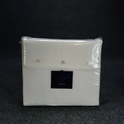 Ralph Lauren Linen Queen Flat Sheet Solid Alabaster White NEW Flat Sheet Only - Image 1 of 4
