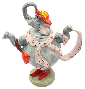 Elegante Elefant Teekanne figürlich Keramik anthropomorph Vintage 80er Tea Pot - Bild 1 von 24