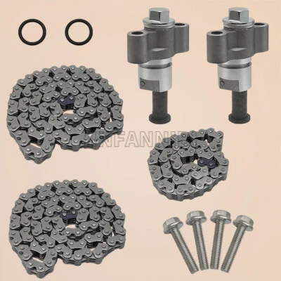 Kit de tensor de cadena y cadenas de distribución para Kawasaki Prairie/Brute Force 650 750 Foto 1 de 4