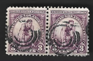 Scott# 718 3c RUNNER - Summer Olympic Games H. Pair "Bullseye" Cancel - (A-4) - Picture 1 of 2